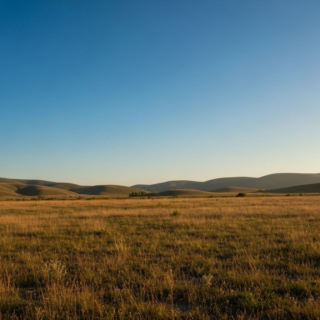 Мирна пејзажа са јасним небом